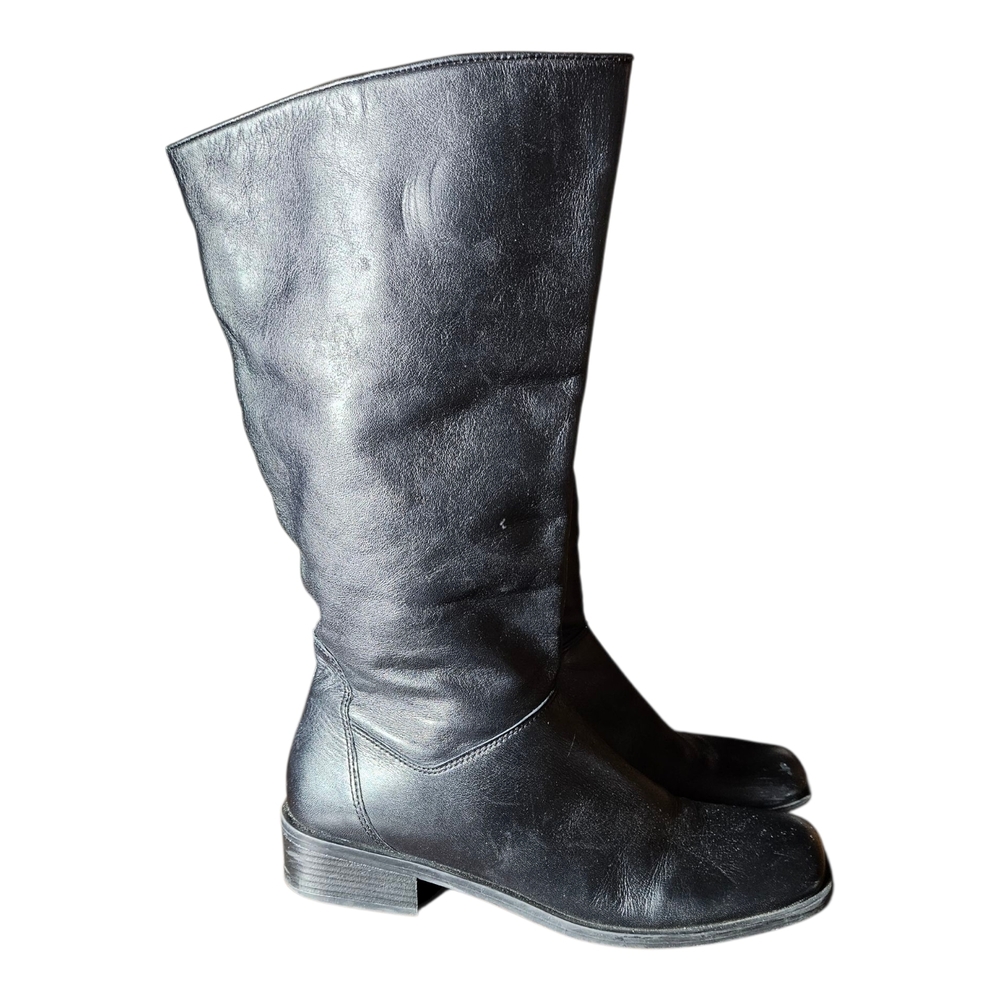 Naturalizer Black Leather Ankle Boots Size 7 N